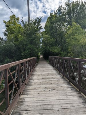 Bridge connecting to Jon J.Duerr Forest Preserve