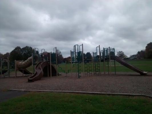 Big kid playground on a cloudy day