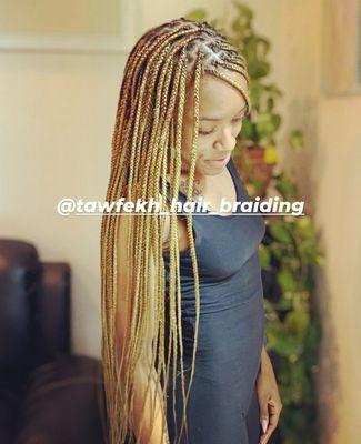 Knotless box braids by tawfekh hair braiding