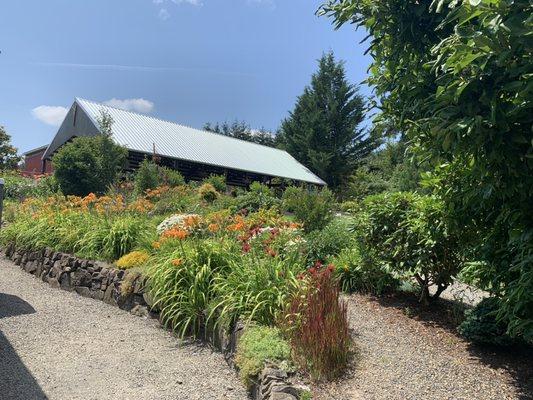 The wedding walk begins here for brides who choose the open greenhouse for their wedding.