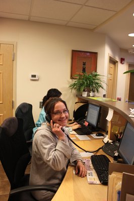 Client service representative Natalie providing service with a smile :)