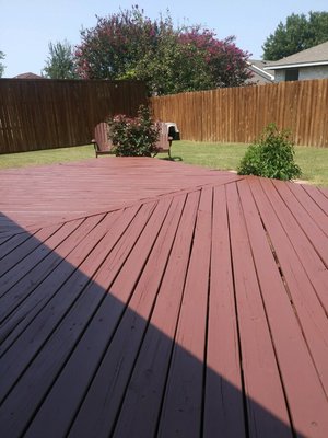 Deck refinished