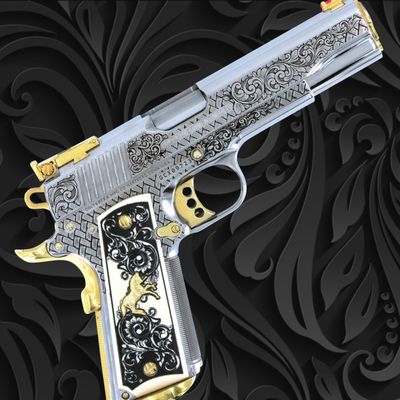 Custom Engraved Colt with 24kt Gold