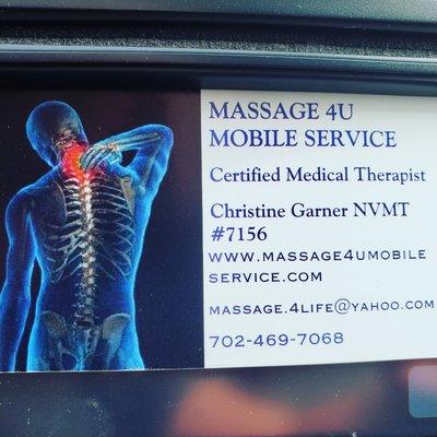 Massage 4U Mobile Service