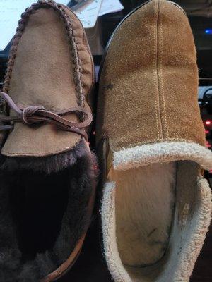 LLBean on left. Woolrich on right. Both claim "13M" Guess which one fits an American foot?