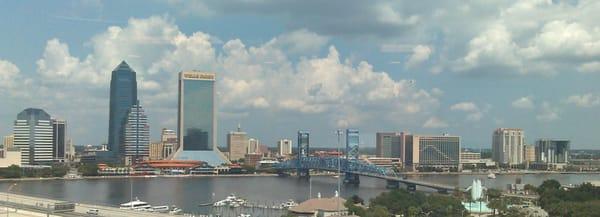 Gorgeous view of downtown Jacksonville from the waiting room.  Pretty nice shot considering it was from my phone.