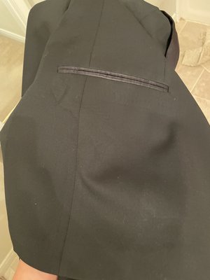 Terrible pressing job on my tuxedo