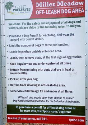 0ff-Leash Dog Area - Paid Pass Required and Rules