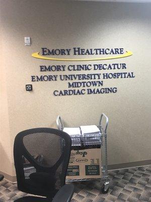 Inside Emory Clinic waiting room