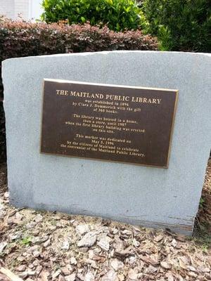 The history of the library in Maitland.