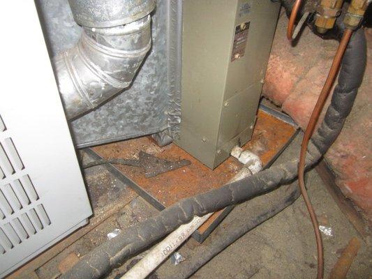 Evidence of HVAC malfunction