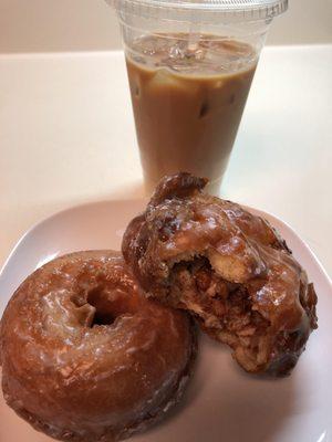 Glazed Buttermilk Donut & Apple-Pecan Fritter