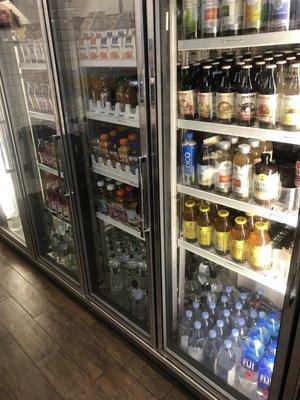 Fridges with cold drinks