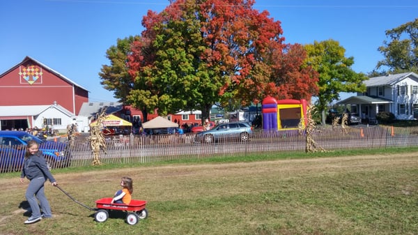 At the Apple Barn enjoying the pumpkin patch and all the other Fall activities. Right down the road from Mcintyre's.