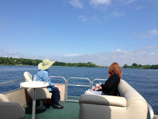 Front of 24' pontoon. Lots of room for relaxing!