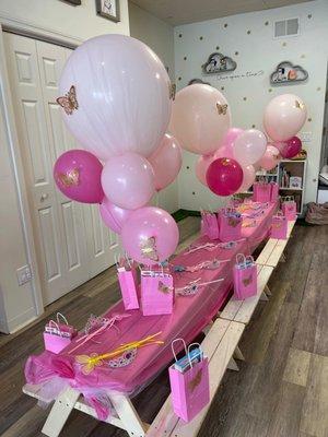 My daughters birthday party set up!