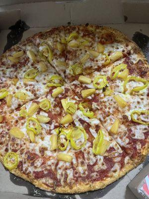 Medium Pineapple  & banana peppers hand toss pizza