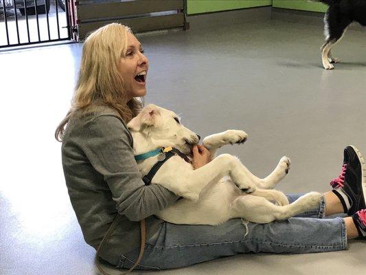 Cindy with our pup