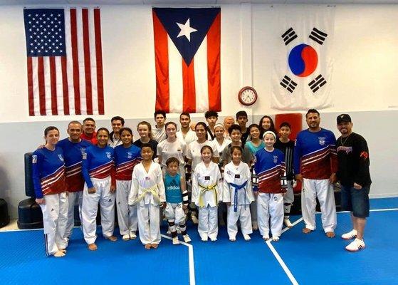 Team training with PR Olympic Coach Master Pena