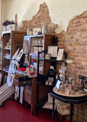 Brighton & Kitchen gadgets in the hoosier cabinet.