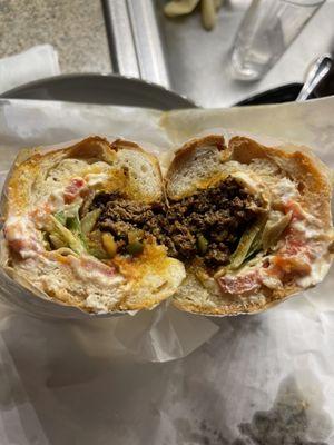 Chopped Cheese on a Hero