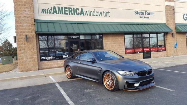 BMW window tint and paint protection