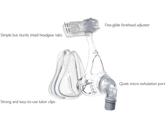 Philips Amara full face CPAP mask.