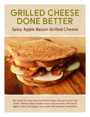 Spicy Apple Bacon Grilled Cheese - Fall Special