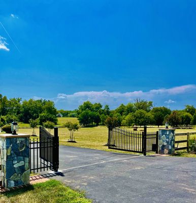 Aluminum automatic double  swing gate. We utilize top 10 best automatic gate openers systems. Solar powered, heavy-duty openers.