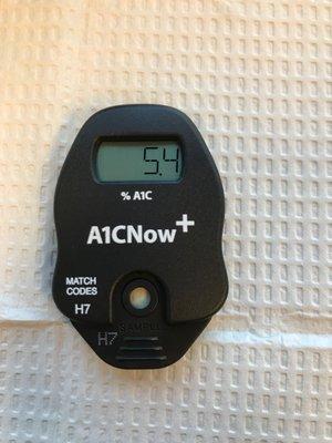 In office A1c! Blood sugar test- results in 5 minutes