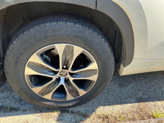 Passenger rear tire.