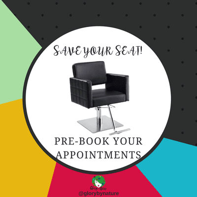 Pre-book your appointments to guarantee your seat!