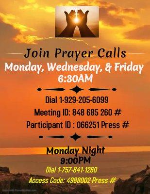 Dial in for Prayer ...