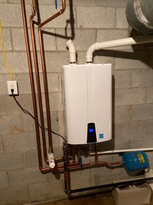 Tankless water heater install