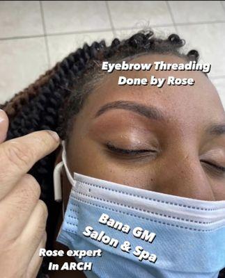 Eyebrow threading