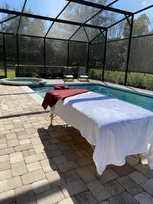 Experience a vacation any day with a poolside massage in your own home.