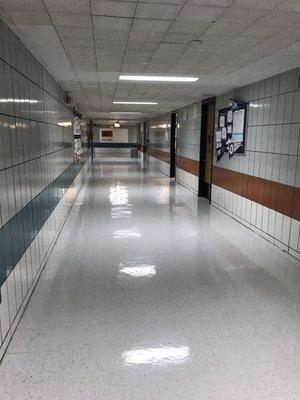 Second floor hallway towards the art gallery.