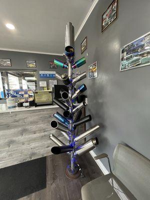 Muffler tree from another angle.