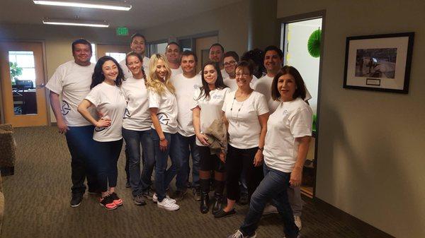 The Kinetic Financial team giving back to the community during a volunteering event.