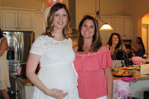 Christine Franco and Susan Renne celebrating at the baby shower for Susan! We can't want to meet Susan's daughter!