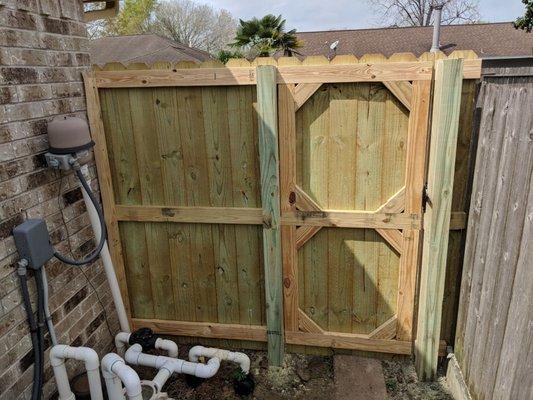 Fence Installation with a gate.