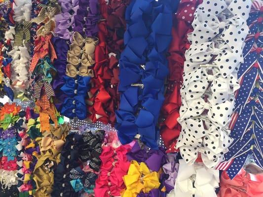 Large selection of hair bows