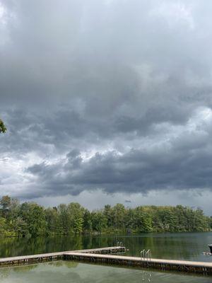 Storm coming over the lake