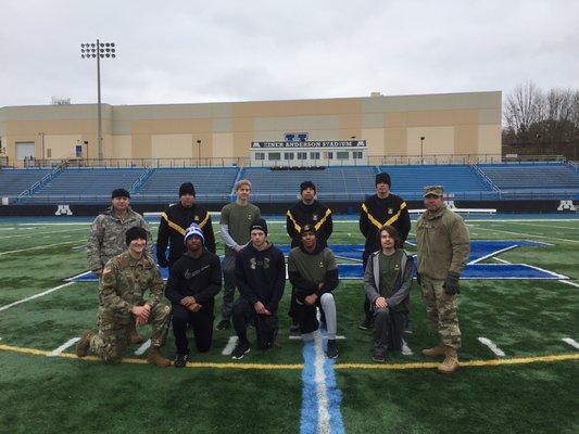 With our Future Soldiers after winning the Minneapolis Company Flag Football Competition.