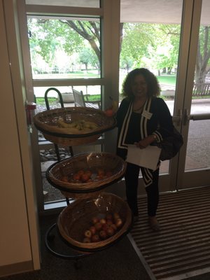 Fruit Baskets throughout the school.