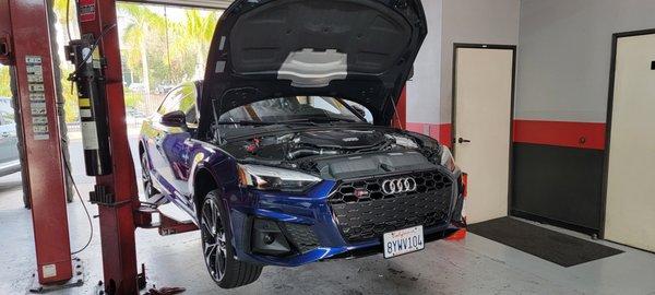 2021 Audi S5 in for its 1st 1000 mile oil service