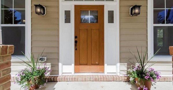 An elegant entryway designed and built by LeNak Company