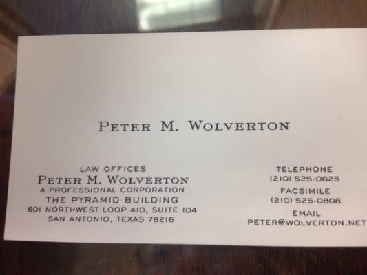 Wolverton Peter M Atty