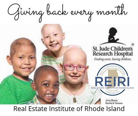 Real Estate Institute of Rhode Island proudly supports St. Judes children's hospital.