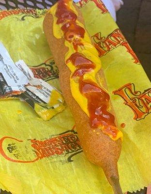 Foot long corn dog (bite taken, forgot to snap a pic first.. oops!)